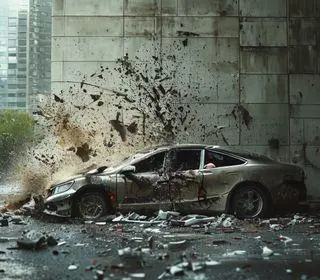 carro atravessa muro em condomínio em Itu