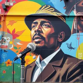 Kobra pinta mural em homenagem a Almeida Júnior em Itu