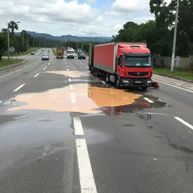 batida com caminhão de amônia